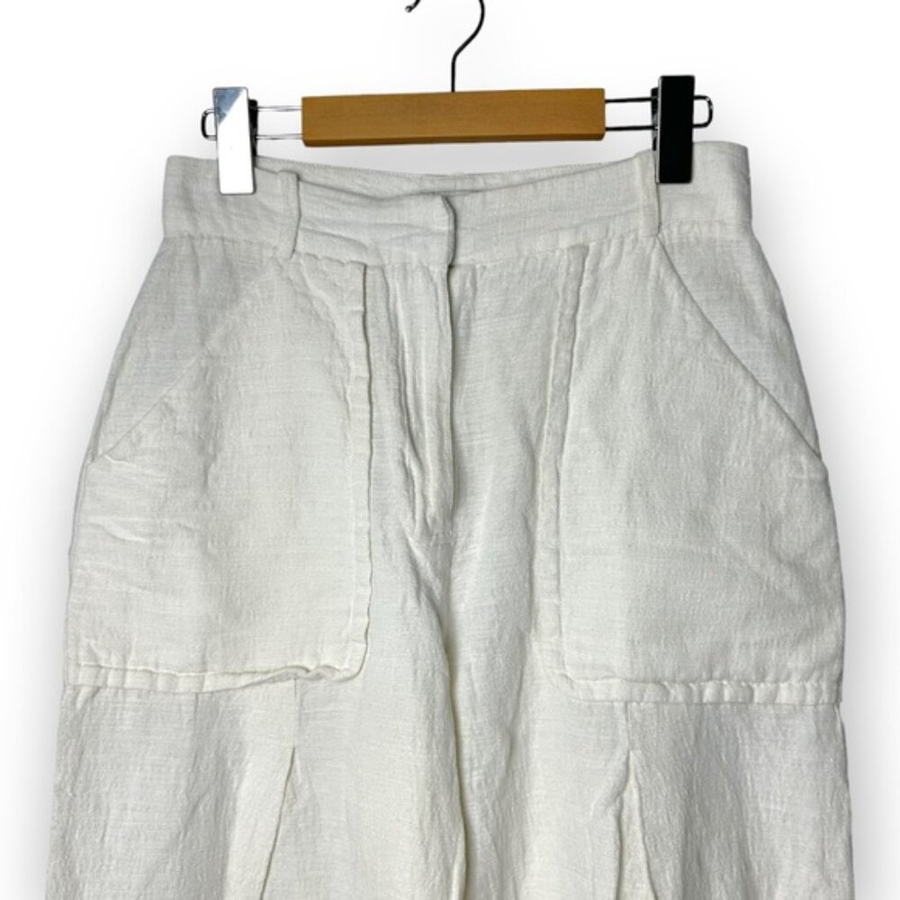 Shona Joy Harem Style Cream Linen Pants - Picture 4 of 8